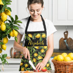 Fresh Lemons Custom Chef Name Apron<br><div class="desc">The Zest and Vibrance of Italy in an Exquisite Lemon-Inspired Design</div>