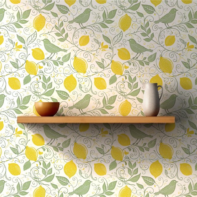 Fresh Lemons, Leaves and Birds ID1052 Wallpaper (Creator Uploaded)