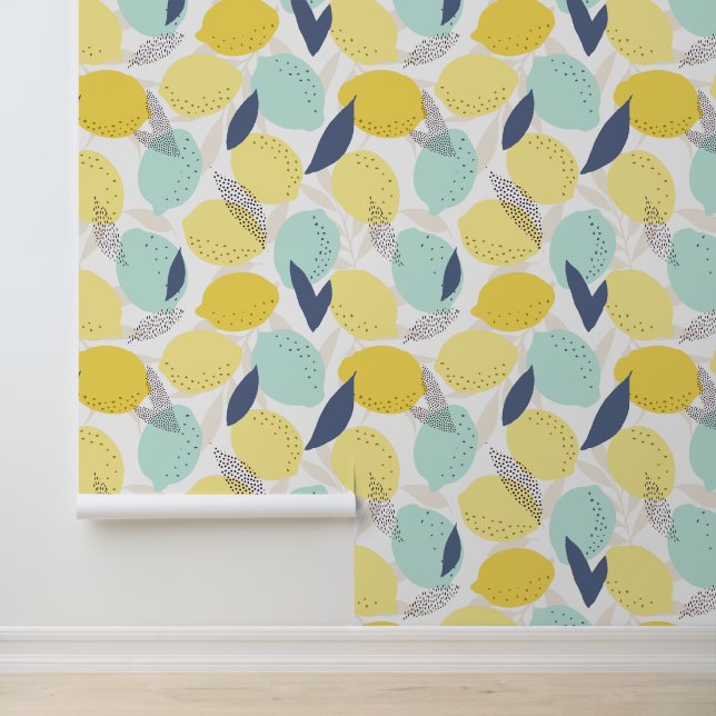Fresh Lemons Pattern Wallpaper (Application)