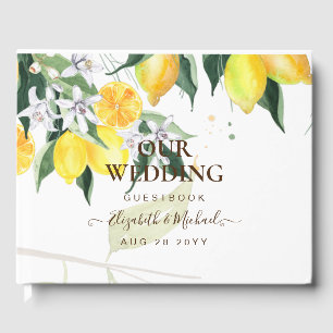 Fresh Lemons Wedding Guest Book