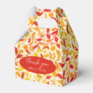 Fresh Lemony Love Citrus Foliage Wedding Favour Box