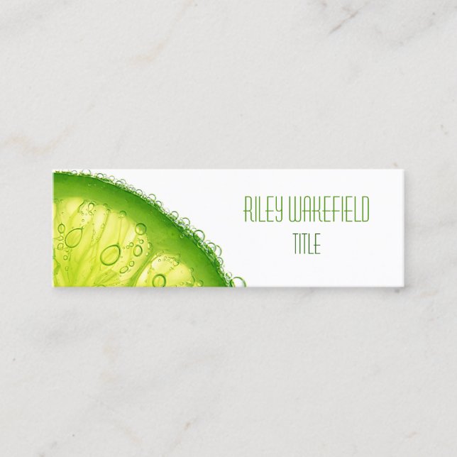 Fresh Lime Slice Business Card (Front)