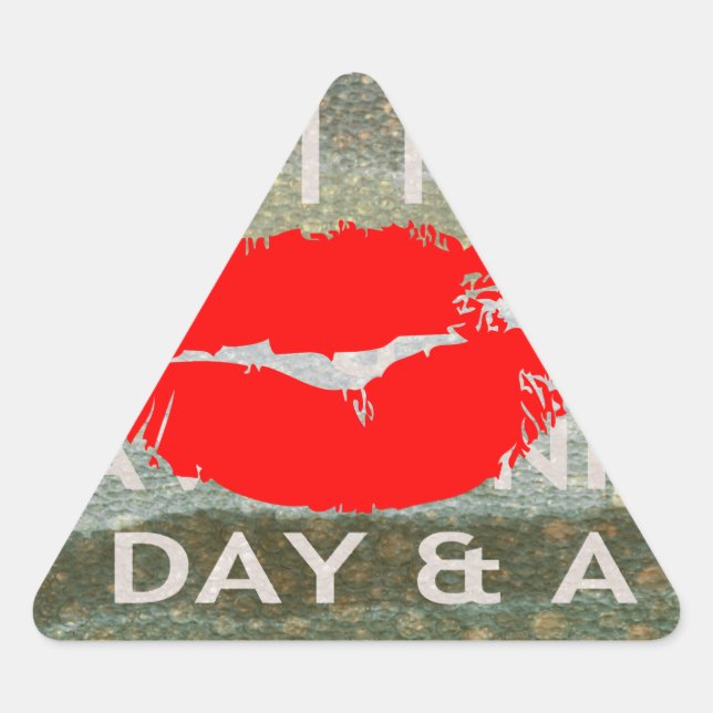 Fresh Lips, Uplifting Vibes: 'Keep It Fresh & Nice Triangle Sticker (Front)