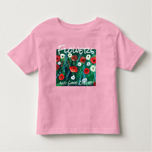 Fresh-looking Flower Field Acrylic For Her. Poppy Toddler T-Shirt