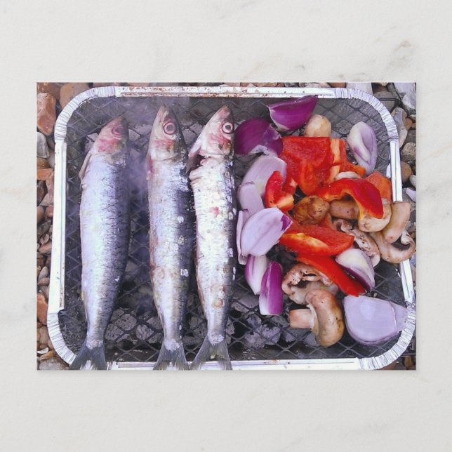 Fresh Mackerel Postcard (Front)