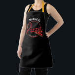 Fresh Made Pizza Pizzeria Aprons<br><div class="desc">Fresh Made Pizza Pizzeria Aprons.  Design and drawing by Claudine Boerner.  Copyright (c) 2023 Claudine Boerner and its licensors. All rights reserved.

See also:
https://www.zazzle.com/fresh_made_pizza_pizzeria_oven_mitt_pot_holder_set-256109076136493400

https://www.zazzle.com/fresh_made_pizza_wall_clock-256784792296274642

https://www.zazzle.com/fresh_made_pizza_pizzeria_can_beer_glass-256558945156068443</div>