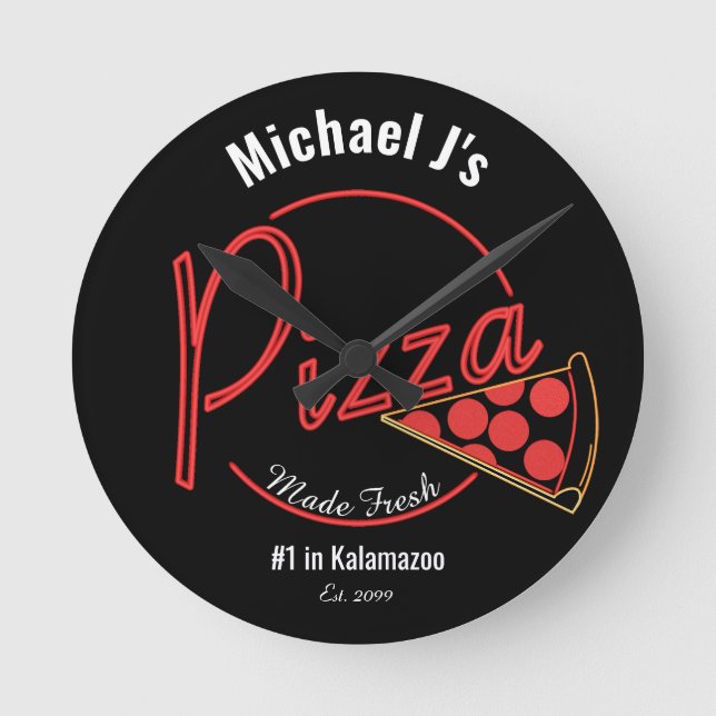 Fresh Made Pizza Wall Clock (Front)