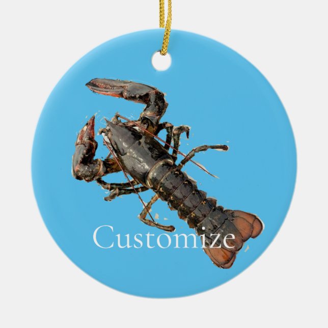 Fresh Maine Lobster Thunder_Cove Ceramic Ornament (Front)