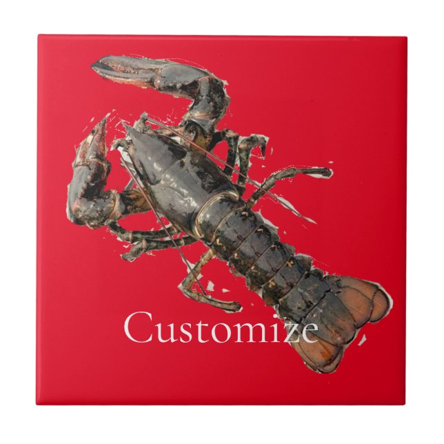 Fresh Maine Lobster Thunder_Cove Ceramic Tile (Front)