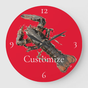 Fresh Maine Lobster Thunder_Cove Large Clock