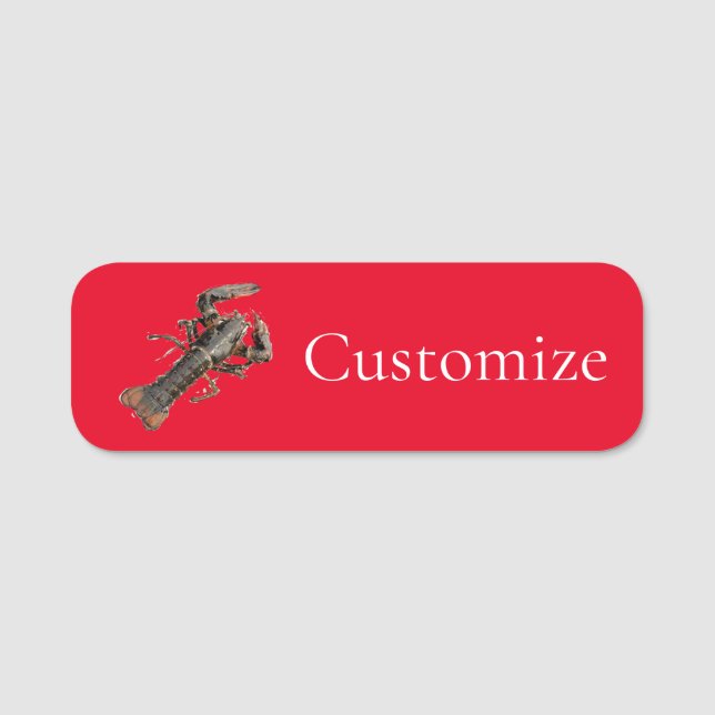 Fresh Maine Lobster Thunder_Cove Name Tag (Front)