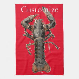 Fresh Maine Lobster Thunder_Cove Tea Towel