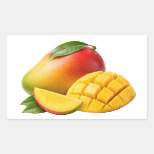 Fresh Mango Whole and Sliced Sticker