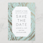 Fresh Marble / Save the Date<br><div class="desc">A bold design with faux gold on marble design texture to add a touch of modern elegance with an edge.

(please note that the gold is only print and not real foil pressed)</div>