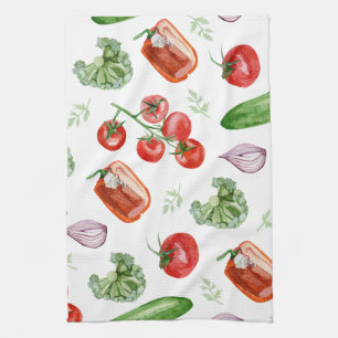 Fresh Market Vegetables Tea Towel