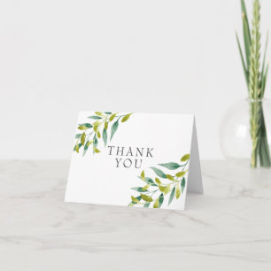 Fresh Meadow Greenery Thank You Card