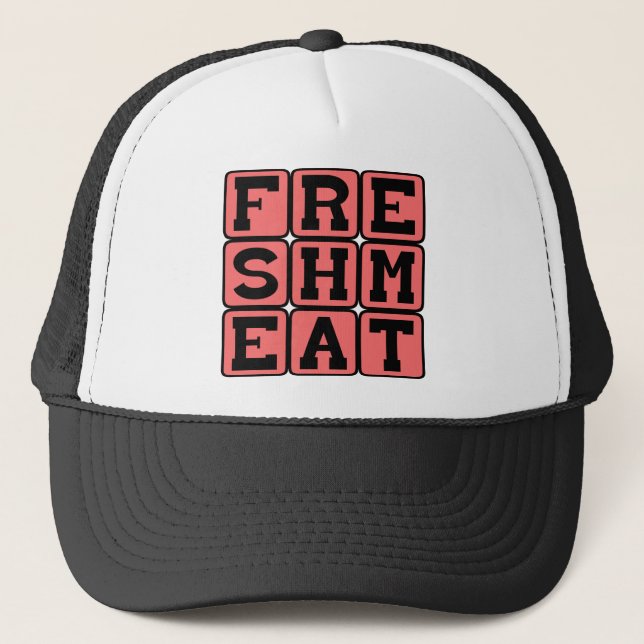 Fresh Meat, Raw Beef Trucker Hat (Front)