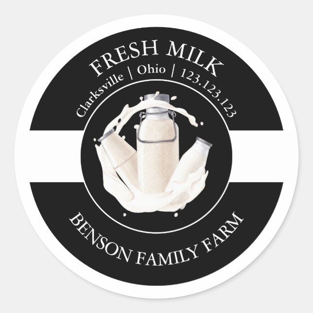 Fresh Milk Label (Front)