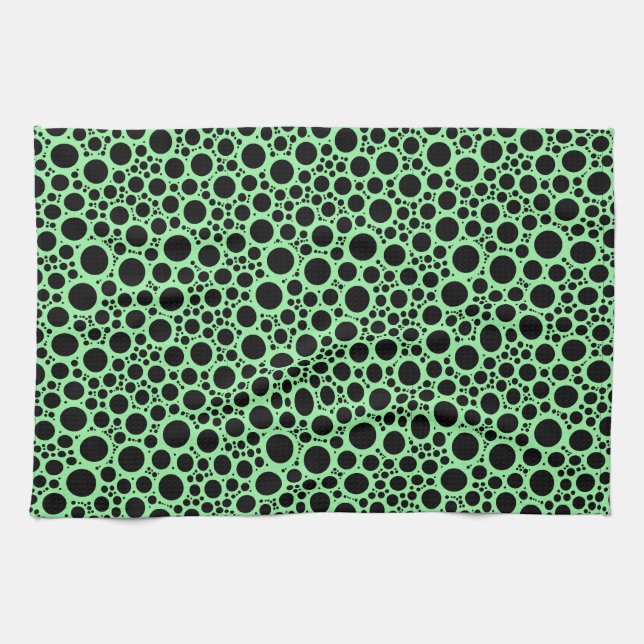 Fresh mint vibes bubbles tea towel (Horizontal)