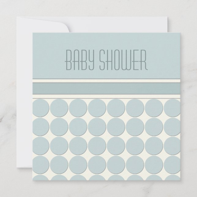 Fresh Modern Blue Baby Shower Invitation (Front)