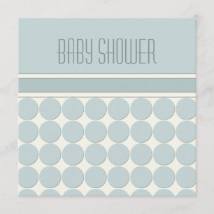 Fresh Modern Blue Baby Shower Invitation