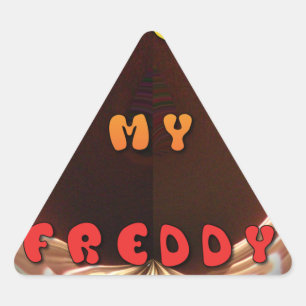 Fresh My Freddy Art Print Triangle Sticker