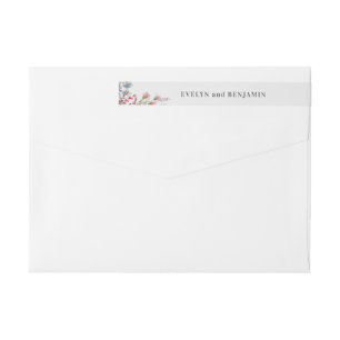 Fresh Nature Wildflower Return Address Wrap Around Wrap Around Label