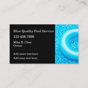 Fresh New Swimming Pool Business Cards