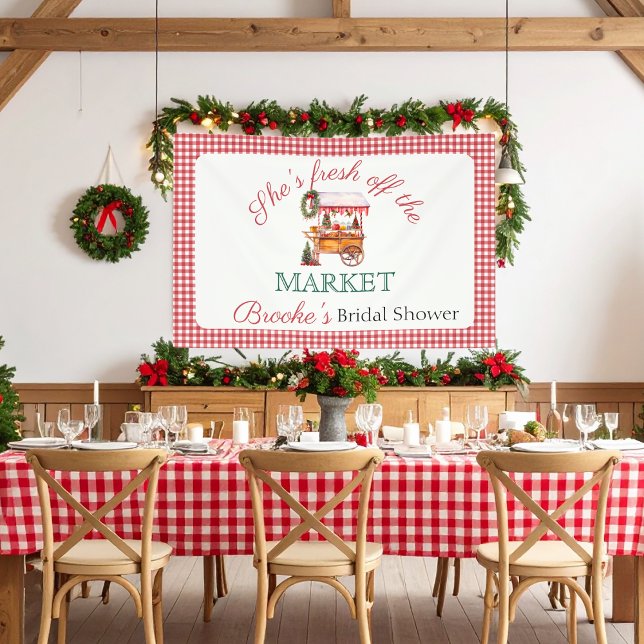 Fresh off market Christmas Bridal Shower welcome Banner (Creator Uploaded)