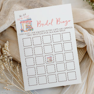 Fresh Off Market Floral Bridal Shower Bingo Game Card
