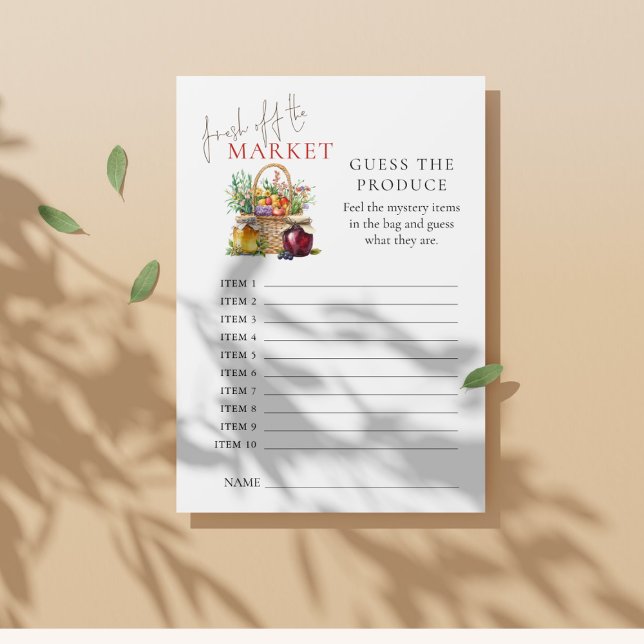 Fresh off Market Guess Produce Bridal Shower Game Invitation (Creator Uploaded)