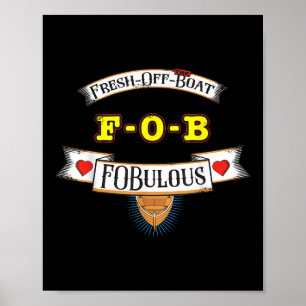 Fresh Off The Boat Graphic_ Funny Vintage-inspired Poster