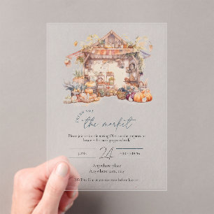 Fresh off the market acrylic bridal shower acrylic invitations