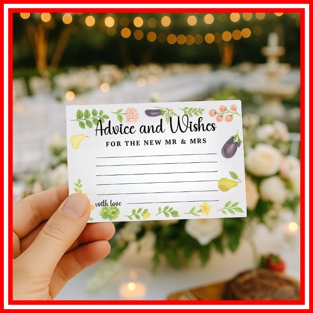 Fresh Off The Market Advice Mr and Mrs Bridal Enclosure Card (Creator Uploaded)