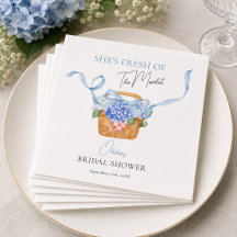 Fresh Off The Market Blue Hydrangea Bridal Shower 