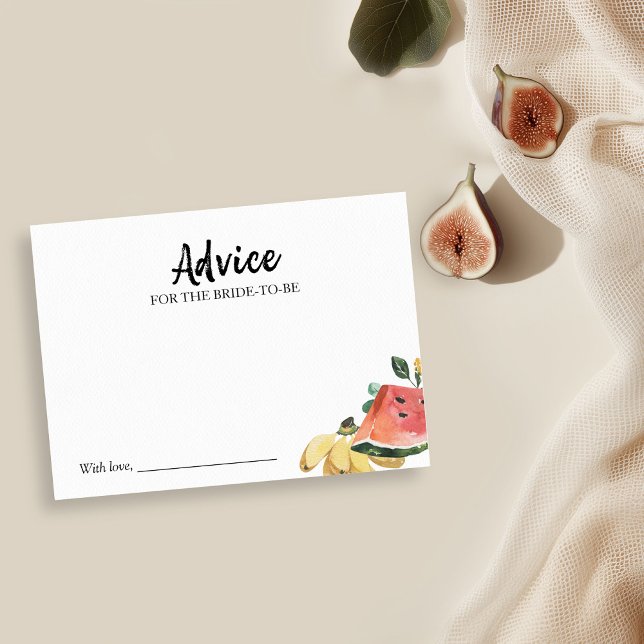 Fresh Off The Market Bridal Shower Advice Card (Creator Uploaded)