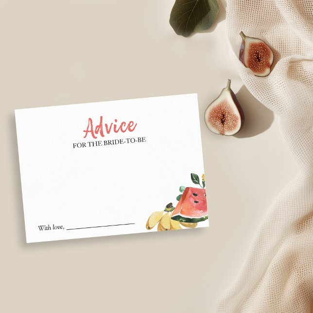 Fresh Off The Market Bridal Shower Advice Card (Creator Uploaded)