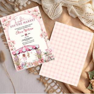 Fresh Off the Market Bridal Shower Aesthetic  Invitation