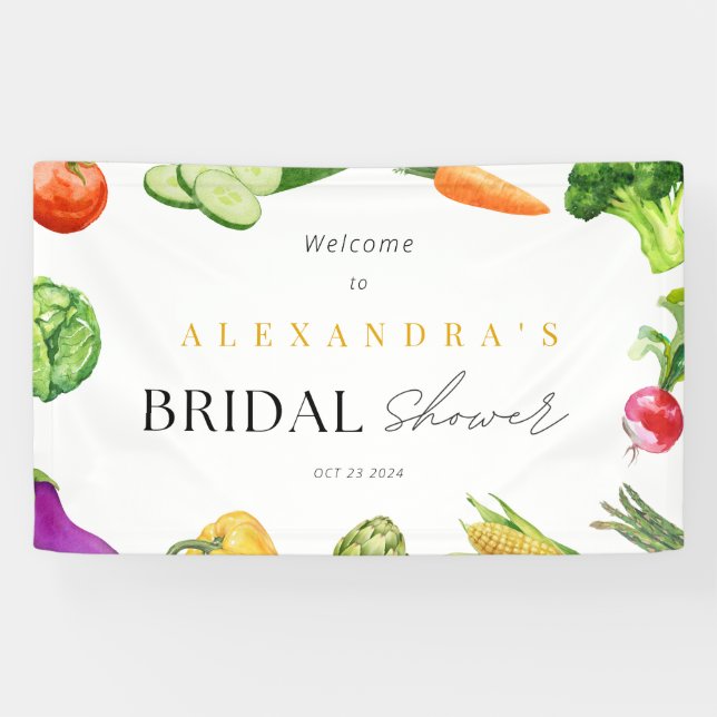Fresh Off the Market Bridal Shower Banner (Horizontal)