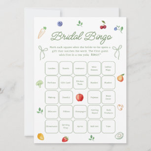 Fresh Off the Market Bridal Shower Bingo Game Card