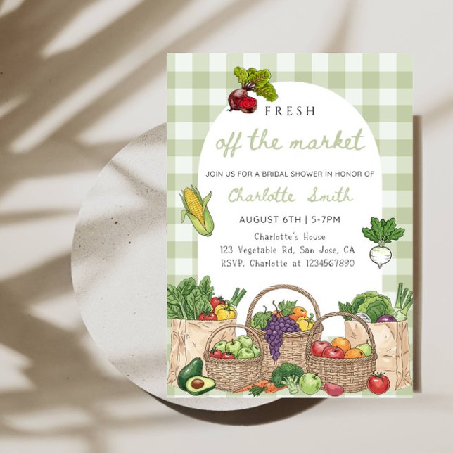 Fresh Off The Market Bridal Shower- Farmers Market Invitation (Creator Uploaded)