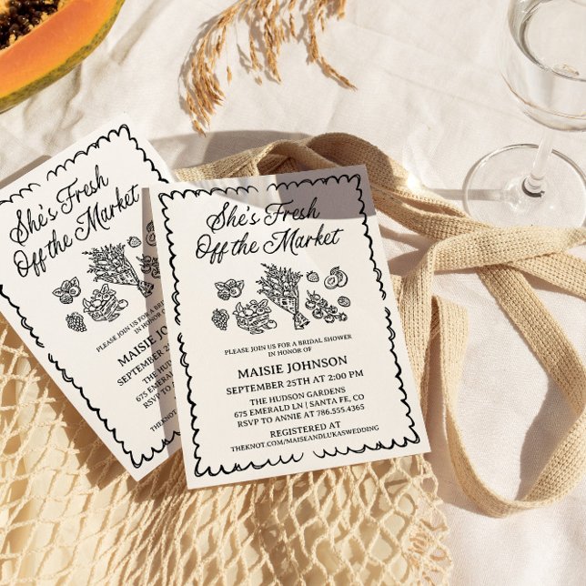 Fresh Off The Market Bridal Shower, Farmers Market Invitation (Creator Uploaded)