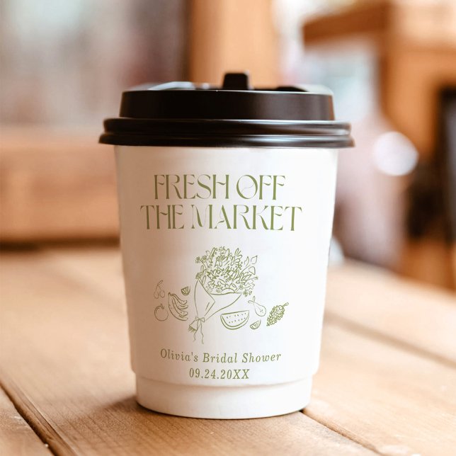 Fresh Off the Market Bridal Shower, Farmers Market Paper Cups (Creator Uploaded)