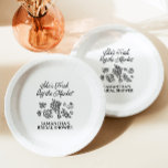 Fresh Off The Market Bridal Shower, Farmers Market Paper Plate<br><div class="desc">Fresh Off The Market Bridal Shower, Farmers Market Paper Plates This funky Paper Plate features hand drawn graphics and handwritten font with a wavy frame. This farmers market theme is perfect for your bridal shower, and a perfect way to accent your special day! All clipart and font are fully editable!...</div>