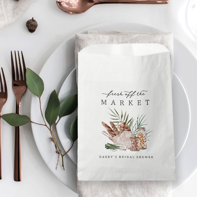 Fresh Off the Market Bridal Shower Favour Bag (Creator Uploaded)