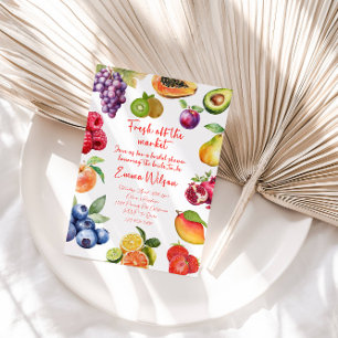 Fresh Off The Market Bridal Shower   Fruit-Theme Invitation