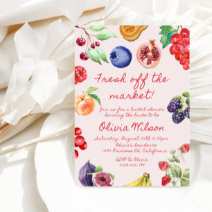 Fresh Off The Market Bridal Shower   Fruit-Themed Invitation