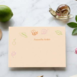 Fresh off the market Bridal Shower hand drawn note Enclosure Card