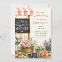 Fresh Off the Market Bridal Shower Invitatio