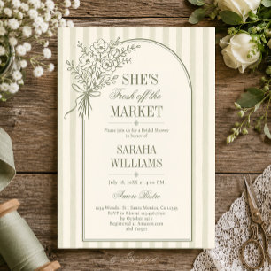 Fresh Off the Market Bridal Shower Invitation